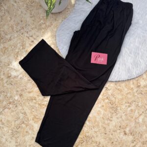 شلوار زنانه راحتی مشکی سایز بزرگ