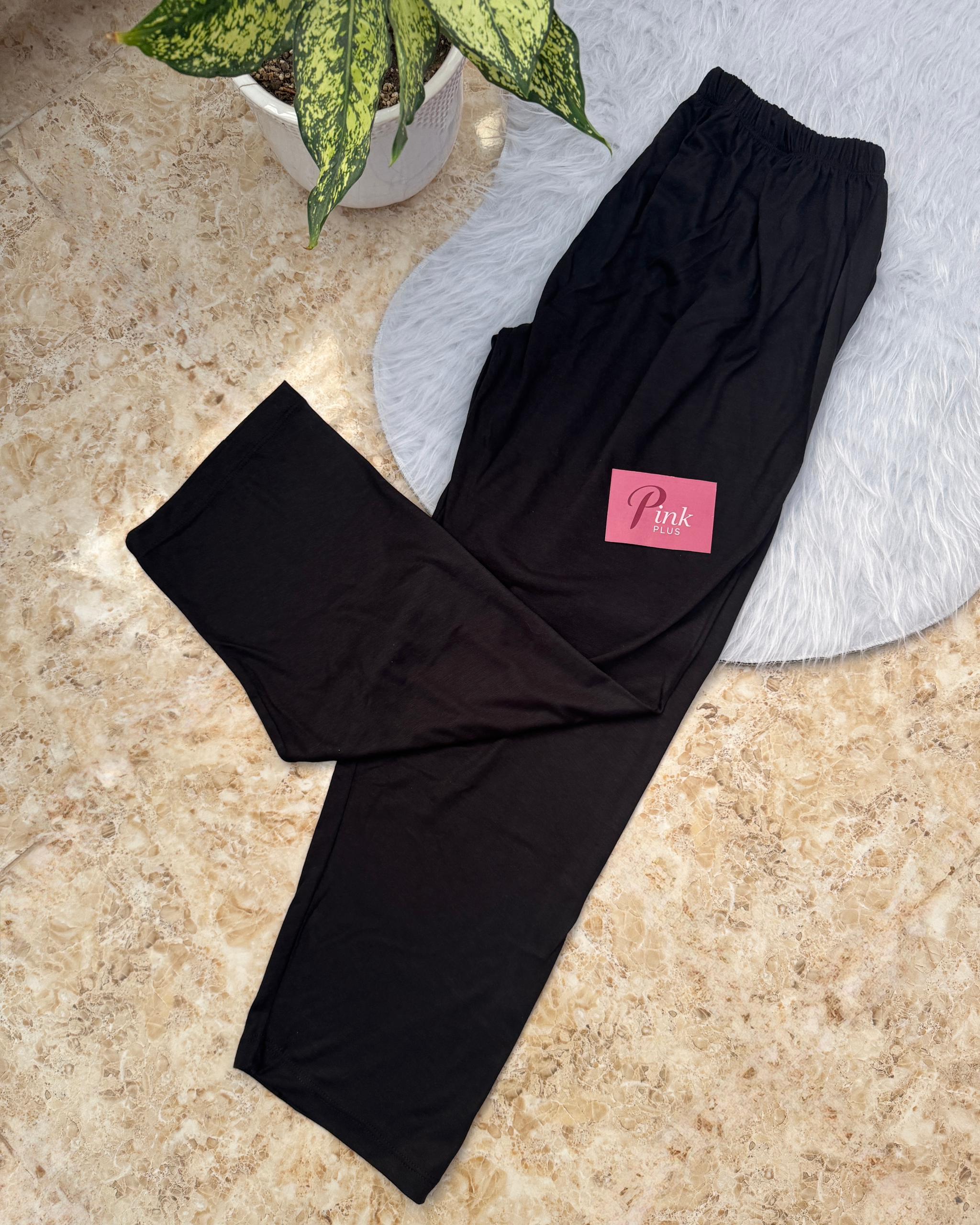 شلوار زنانه راحتی مشکی سایز بزرگ