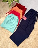 شلوار زنانه راحتی رنگی سایز بزرگ